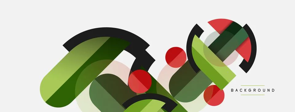 Geometric shapes composition abstract background. Circles lines and rectangles 스톡 일러스트
