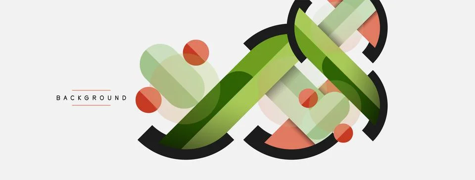 Geometric shapes composition abstract background. Circles lines and rectangles イラスト素材