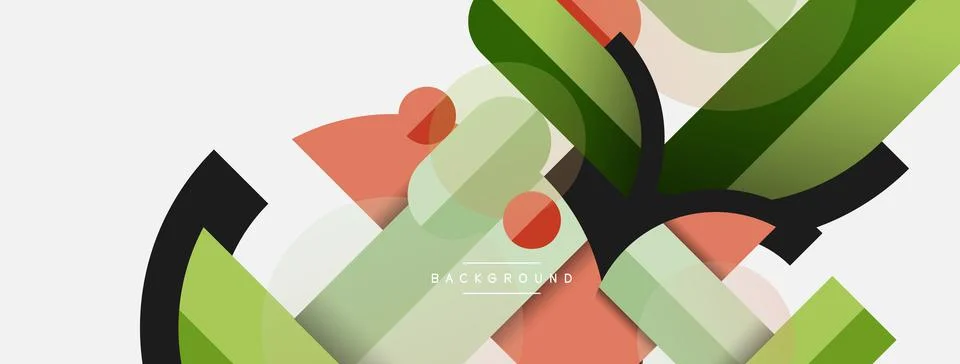 Geometric shapes composition abstract background. Circles lines and rectangles 스톡 일러스트