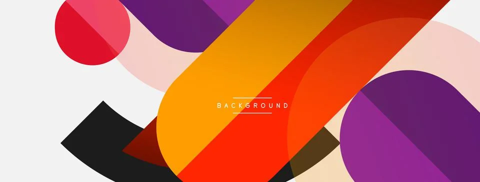 Geometric shapes composition abstract background. Circles lines and rectangles イラスト素材