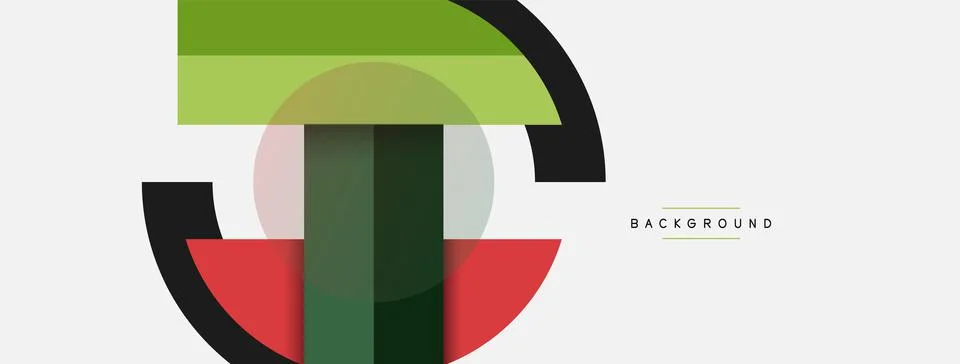 Geometric shapes composition abstract background. Circles lines and rectangles 스톡 일러스트