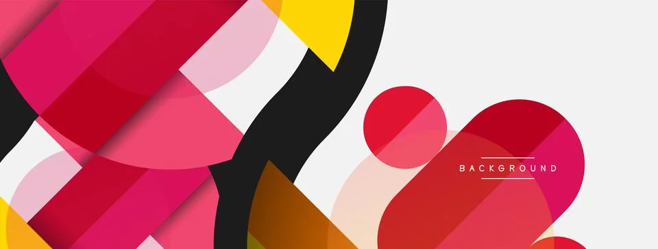 Geometric shapes composition abstract background. Circles lines and rectangles イラスト素材