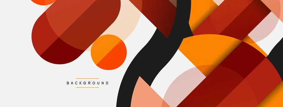 Geometric shapes composition abstract background. Circles lines and rectangles 스톡 일러스트