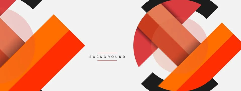 Geometric shapes composition abstract background. Circles lines and rectangles 스톡 일러스트