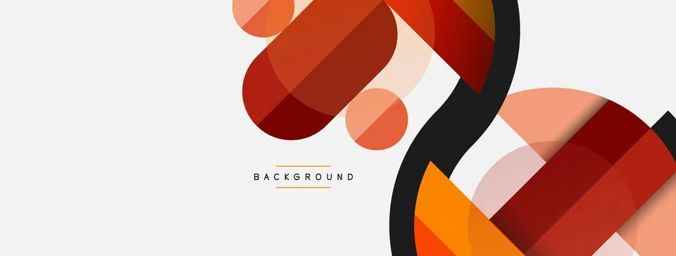 Geometric shapes composition abstract background. Circles lines and rectangles 스톡 일러스트