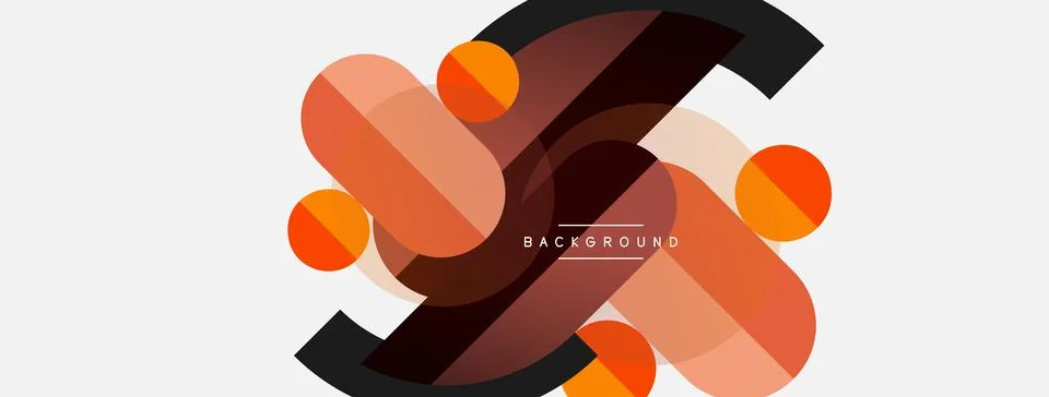 Geometric shapes composition abstract background. Circles lines and rectangles 스톡 일러스트