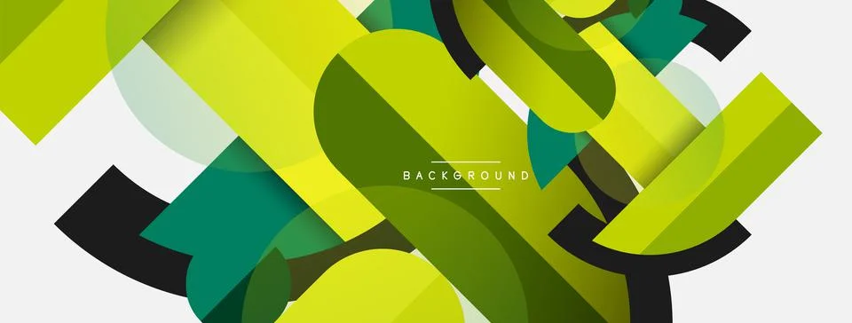 Geometric shapes composition abstract background. Circles lines and rectangles 스톡 일러스트