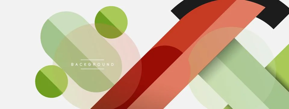 Geometric shapes composition abstract background. Circles lines and rectangles Stock Illustration