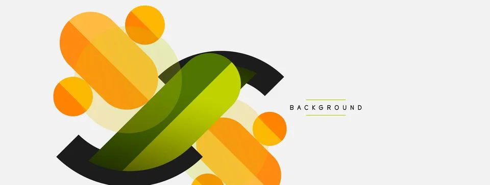 Geometric shapes composition abstract background. Circles lines and rectangles イラスト素材