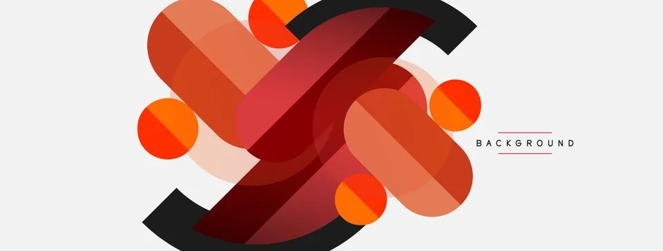 Geometric shapes composition abstract background. Circles lines and rectangles 스톡 일러스트