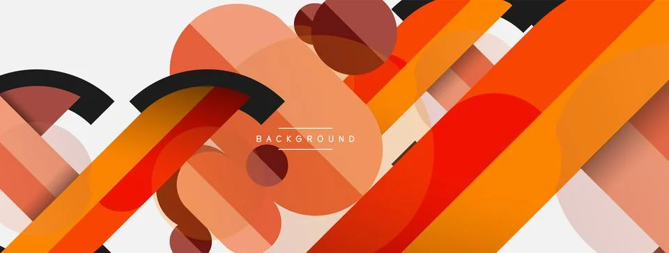 Geometric shapes composition abstract background. Circles lines and rectangles イラスト素材