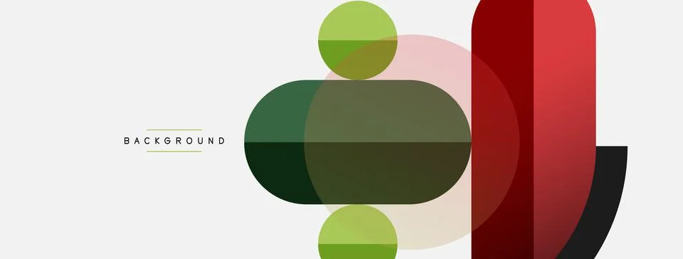 Geometric shapes composition abstract background. Circles lines and rectangles Illustrazione stock