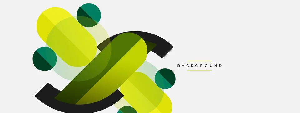 Geometric shapes composition abstract background. Circles lines and rectangles イラスト素材