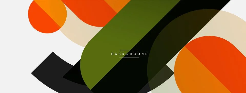 Geometric shapes composition abstract background. Circles lines and rectangles 스톡 일러스트