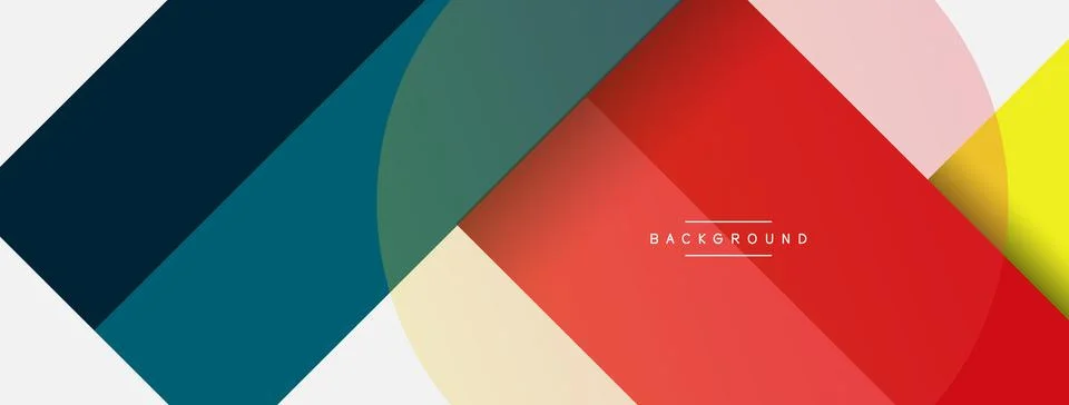 Geometric shapes composition abstract background. Circles lines and rectangles イラスト素材