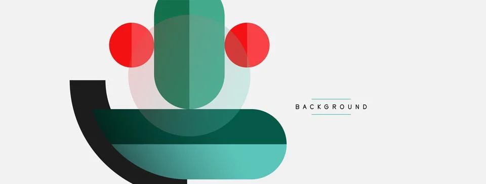 Geometric shapes composition abstract background. Circles lines and rectangles 库存插图