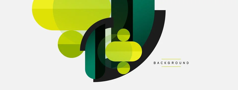 Geometric shapes composition abstract background. Circles lines and rectangles イラスト素材