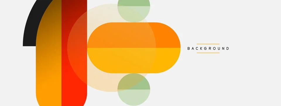 Geometric shapes composition abstract background. Circles lines and rectangles Illustration