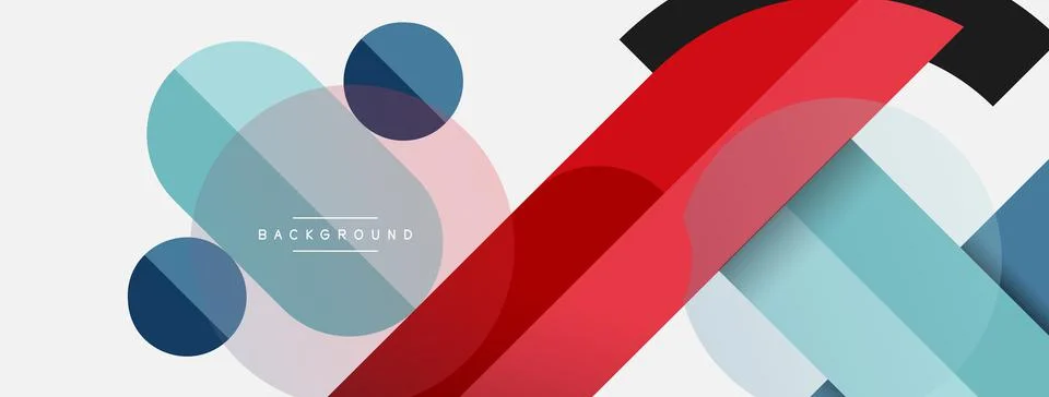 Geometric shapes composition abstract background. Circles lines and rectangles イラスト素材