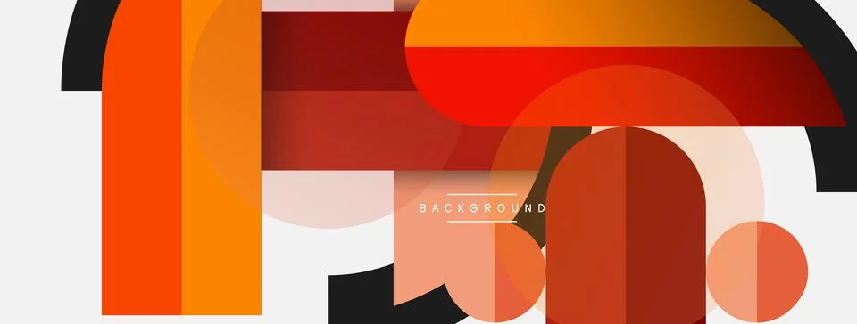 Geometric shapes composition abstract background. Circles lines and rectangles 스톡 일러스트