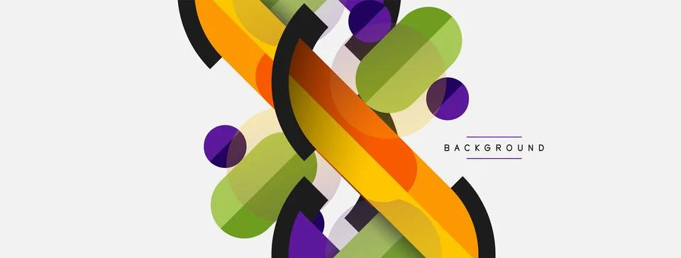 Geometric shapes composition abstract background. Circles lines and rectangles 스톡 일러스트