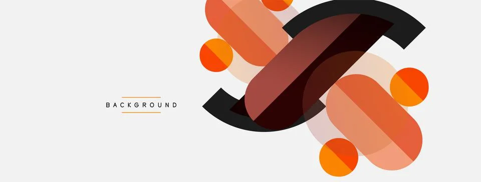 Geometric shapes composition abstract background. Circles lines and rectangles 스톡 일러스트