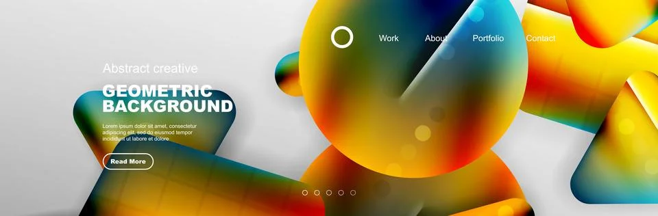 Geometric shapes composition geometric abstract background. 3D shadow effects Stock Illustration