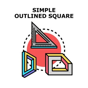 Geometric shapes construction and impossible figures concepts Illustration