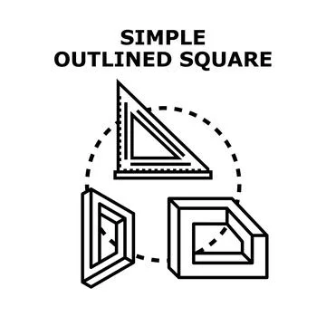 Geometric shapes construction and impossible figures concepts Illustration