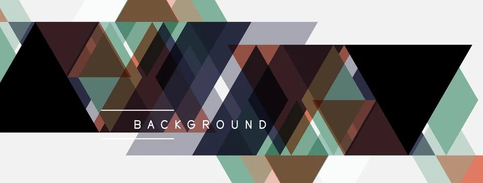 Geometric shapes create abstract background. Neutral colors dominate design, Stock Illustration