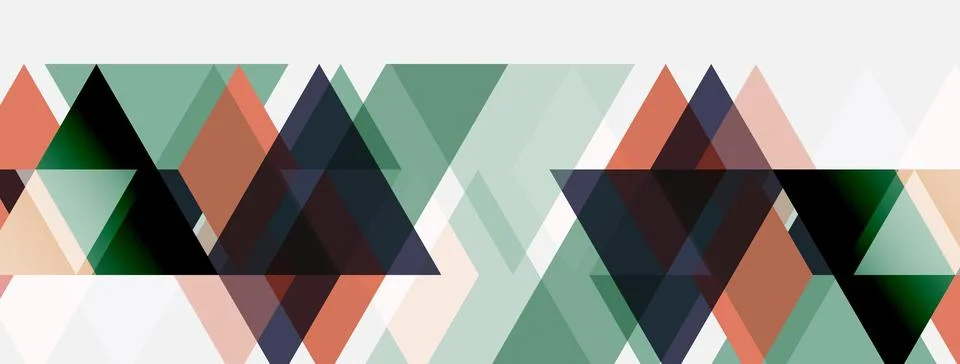 Geometric shapes create abstract pattern. Soft colors blend, forming modern Illustrazione stock