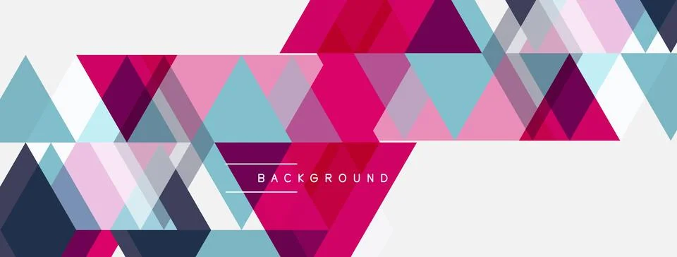 Geometric shapes create abstract pattern. Pink, blue, gray tones dominate d.. Illustrazione stock