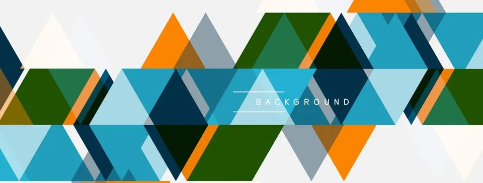 Geometric shapes create abstract pattern. Orange, teal, gray, green colors 스톡 일러스트