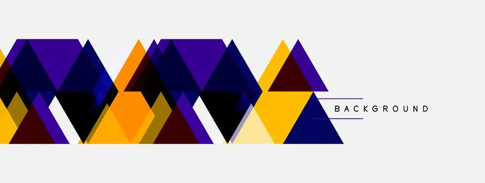 Geometric shapes create dynamic pattern. Purple, gold, maroon colors dominate Illustrazione stock