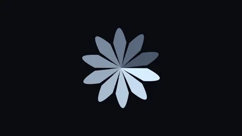 Geometric shapes create a flower pattern on a dark background Stock Footage 336995707