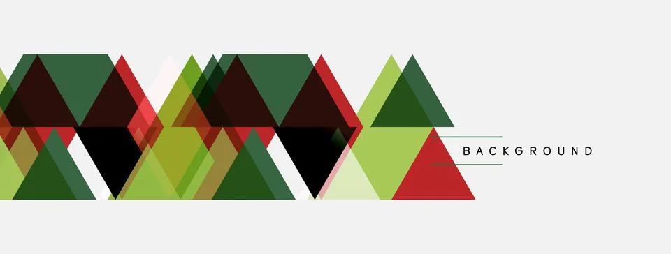 Geometric shapes create repeating pattern. Red, green, black colors dominate Stock Illustration