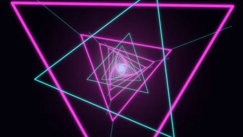 Geometric shapes create a vibrant pattern in a digital space Stock Footage 336994730