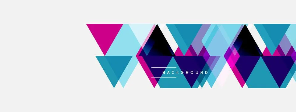 Geometric shapes create vibrant pattern. Pink, purple, teal colors dominate Illustrazione stock