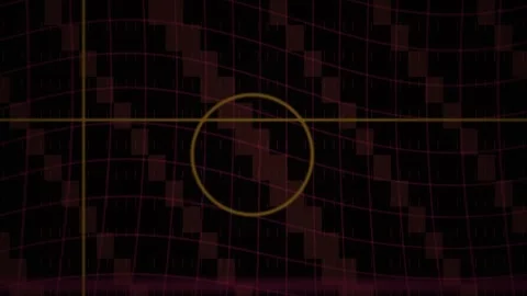 Geometric shapes on dark background with grid lines. Stock Footage 335949959