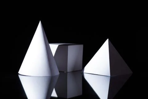 Geometric Shapes On Dark Stock Photos