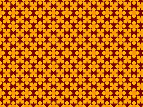 Geometric shapes of different shapes on a seamless colored pattern Illustrazione stock