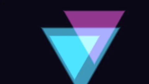 Geometric shapes float and overlap on a black background Stock Footage 329009465