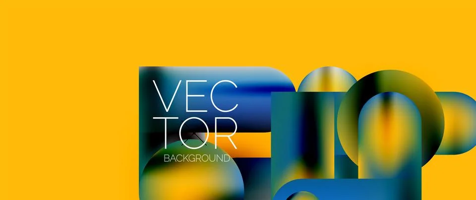 Geometric shapes fluid gradient abstract minimal background for various purposes 스톡 일러스트