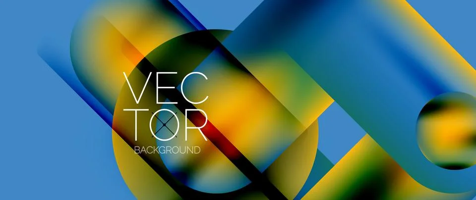 Geometric shapes fluid gradient abstract minimal background for various purposes Stock Illustration
