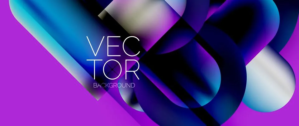 Geometric shapes fluid gradient abstract minimal background for various purposes Stock Illustration