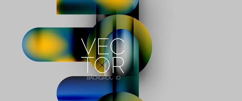 Geometric shapes fluid gradient abstract minimal background for various purposes 스톡 일러스트