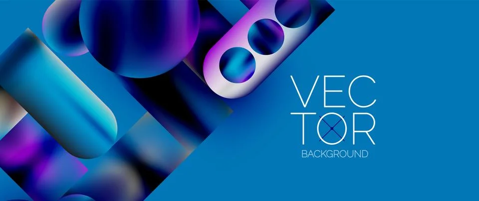 Geometric shapes fluid gradient abstract minimal background for various purposes 스톡 일러스트
