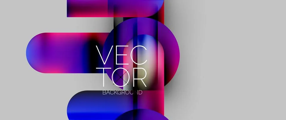 Geometric shapes fluid gradient abstract minimal background for various purposes 스톡 일러스트