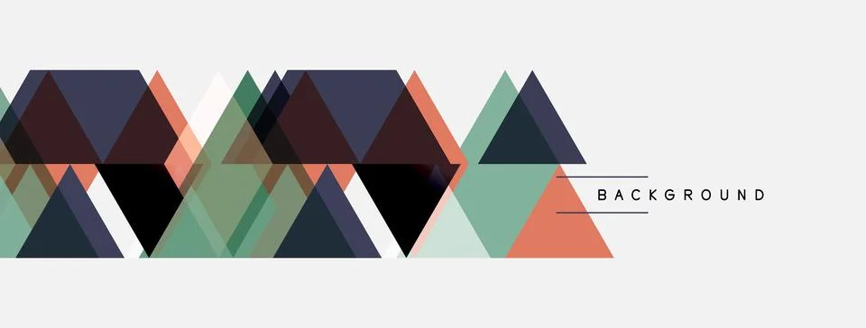 Geometric shapes form abstract pattern. Triangles, rectangles create modern イラスト素材