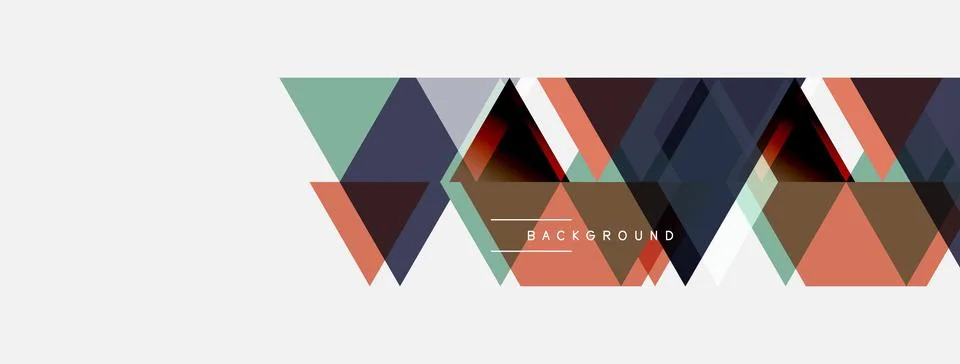 Geometric shapes form repeating pattern. Colors include teal, orange, gray,.. Illustrazione stock